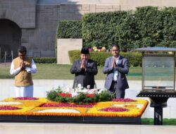 Momen Khidmat Ri Prabowo beri Penghormatan Untuk Mendiang Mahatma Gandhi Ke Rajghat Memorial