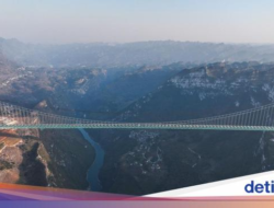 China Segera Buka Jembatan Gantung Tertinggi Dunia, Geser Golden Gate