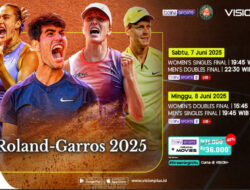 Final Roland Garros 2025 Segera Tayang! Penyiaran Langsung Ke VISION+