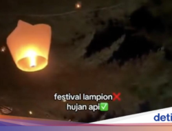 Perayaan Seni Lampion Didalam Sebab Itu Hujan Api Ke Bantul