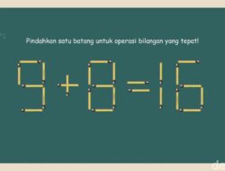 Tes Kemampuan Otak Cukup Pindahkan 1 Batang Korek, Bisa Jawab Semua?