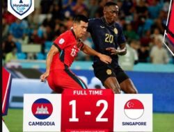 Tendangan Spektakuler Warnai Kemenangannya Singapura atas Kamboja