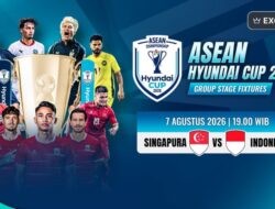 Indonesia Wajib Kalahkan Singapura, Saksikan Live Penyiaran Langsung Di VISION+